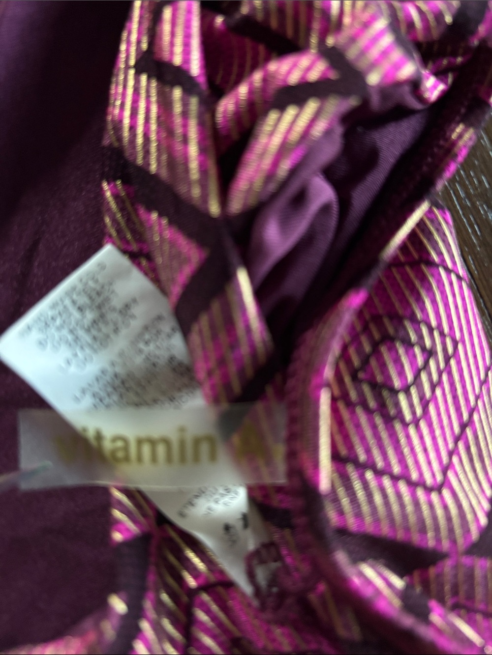 Vitamin A Ruched Halter Tankini Set in Plum - Picture 12 of 16